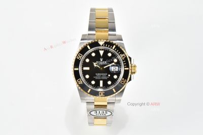 Clean Factory Rolex Submariner 3135 Black Face Watch